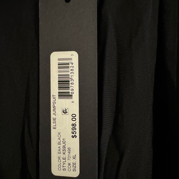 Kobe Halperin Elsie  one piece jumpsuit in black. Wide leg - Picture 3 of 5